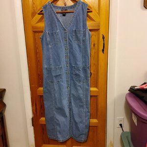 Style & Co Sleeveless Denim Shirtdress/Jumper